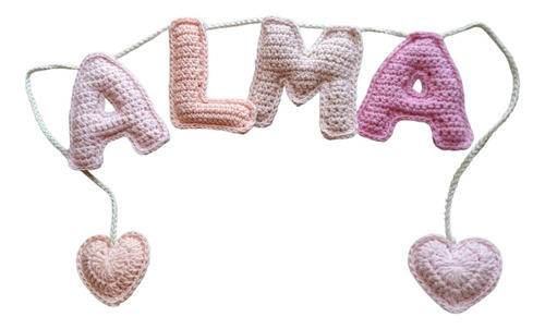 Guirnalda Letras 4 Letras Nombre Crochet Cuarto Del Bebe