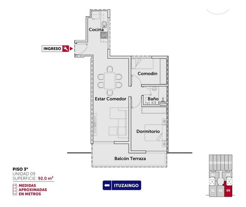 Imagen 2 de 12 de Departamento De Un Dormitorio Comodín Balcón Terraza - Ituzaingo 650