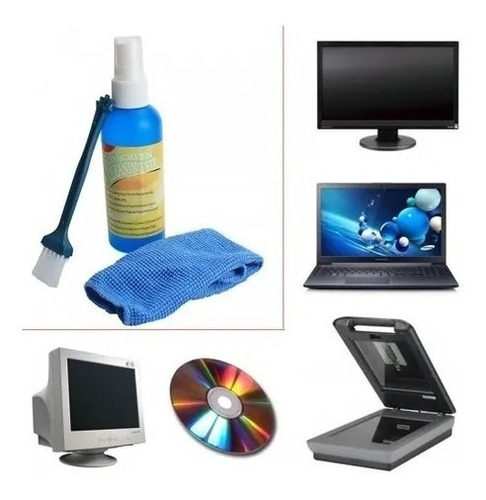 Kit Limpieza Liquido Pañuelo Para Pantallas Cd Monitor Tv