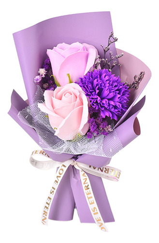 Arreglo Floral De Ramo De Flores De 15cm Papel Violeta