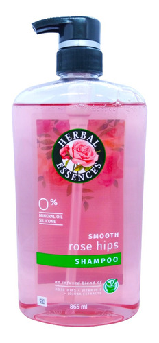 Shampoo Smooth Rose Herbal Essences 865ml  Petalos De Rosa 