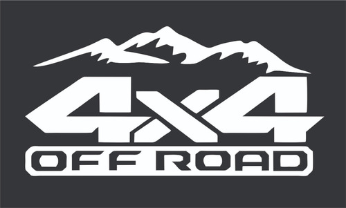 Sticker Adhesivo 4x4 Off Road Blanco (2 Unidades)