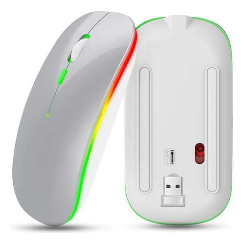 Mouse Inalámbrico Recargable Bluetooth/usb Para Mac/iPad/pc