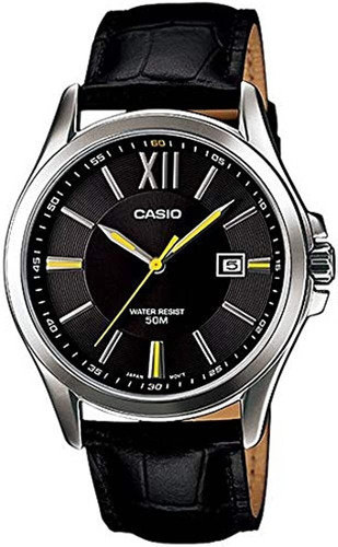 Casio Acero Y Cuero Mtp-e103l-1avdf