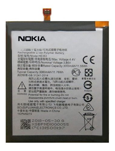 Bateria Nokia 6.1 Nokia 6 He353 Nokia 6 2nd Pronta Entrega