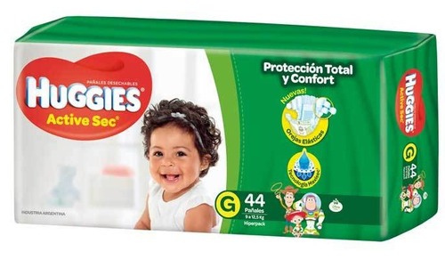 Pañales Huggies Active Sec  G