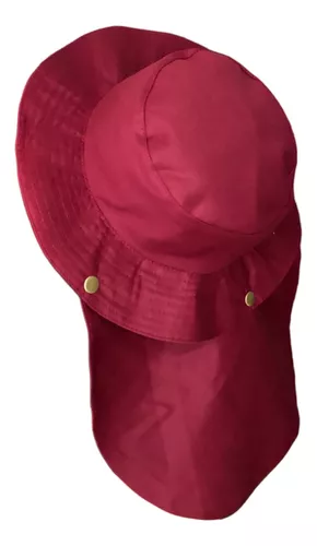 Gorra Visera Ala Ancha Fina Cachucha Sol Unisex Deporte Viaj-Vinotinto