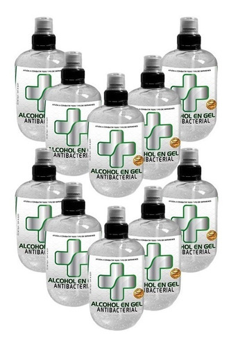 Alcohol En Gel 400cc Tapa Pull-push Anmat Pack 5 Unidades