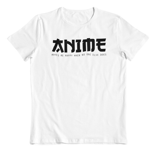 Polera Blanca Dtf Algodon Anime Life Otaku 