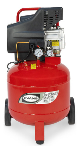 Compresor Coaxial Lubricado Evans 2hp 1 Etapa 116psi Vertica Color Rojo Fase eléctrica Monofásica Frecuencia 60Hz