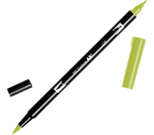 Marcador Artístico Tombow Dual Brush Pen, 126 Oliva Claro, Y