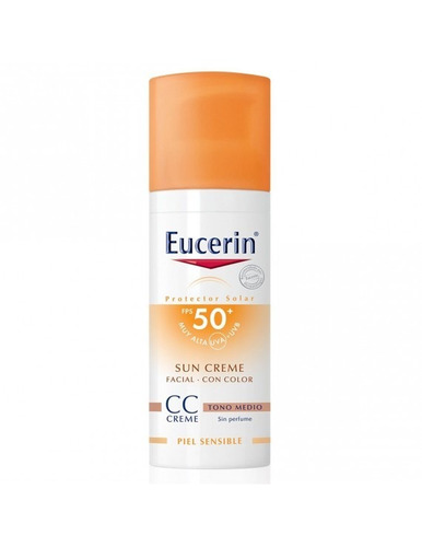 Eucerin Cc Crema Sun Cream, Protector Solar Fps50 Tono Medio