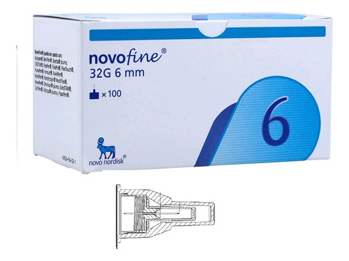 Novofine Agujas 32g X 6 Mm Para Pen Caja 100 Unidades