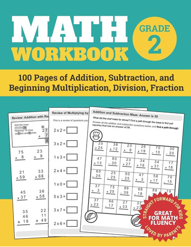 Cuaderno Ejercicios Matemáticas Grado 2: 100 Páginas Sumas,