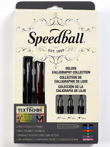 Speedball - Kit Caligrafía Pluma Fuente Deluxe Calligraphy