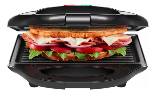 Parrilla Panini Compacta Rj01-v2-cg-mx 720w Chefman Color Negro