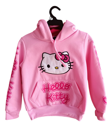 Conjunto De Pants De Hello Kitty Rosa Bordado
