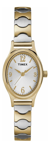 Reloj Mujer Timex T26301 Cuarzo Pulso Bicolor En Acero