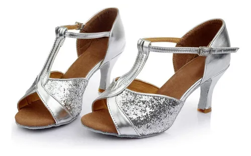 Sandalias De Baile Latino Con Lentejuelas Mujer, Tango Etc