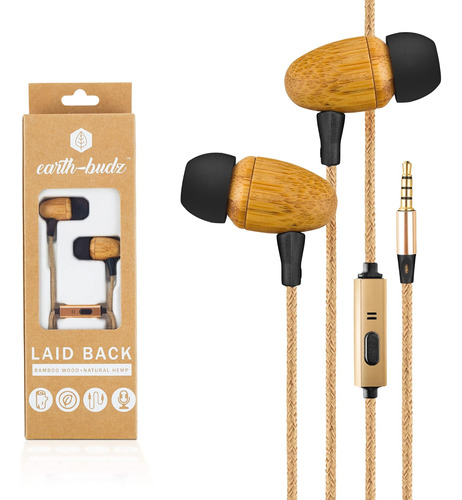 Auriculares De Madera Earth-budz  Auriculares De Madera De 