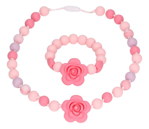 Collar Y Pulsera Para Dentición, Diseño De Silicona Con Form