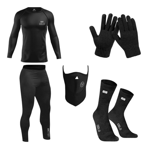 Kit Termico Piel Conjunto Medias Oslo Guantes Cuello Sia+