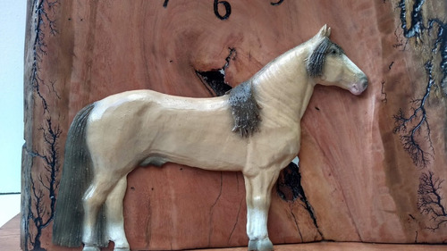 Relógio Estante Madeira Resina Cavalo Crioulo