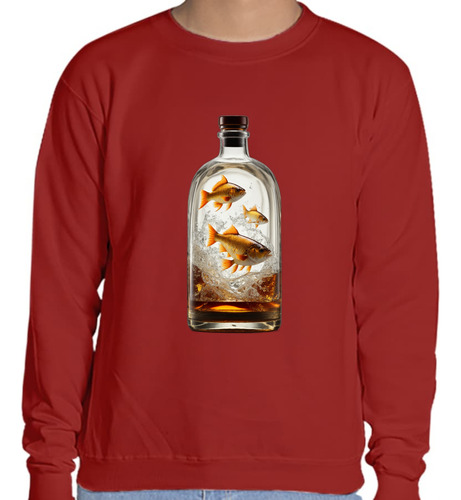 Sudadera Tres Peces Dorados - Peces En Botella - Animales