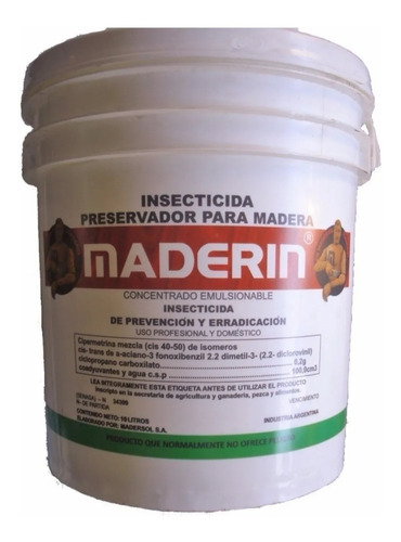 Maderin Curabichero Insecticida Tipo Penta 20 Lts Dajdac