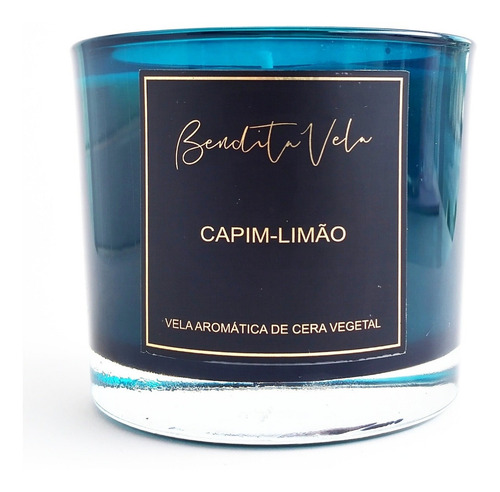 Imagem 2 de 3 de Vela Aromatizada Capim-limão Cera Vegetal Full Bendita Vela