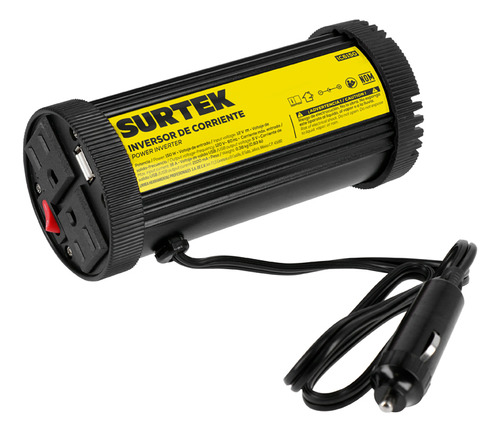 Inversor De Corriente 12 V Dc - 120 V Ac, 150 W Surtek