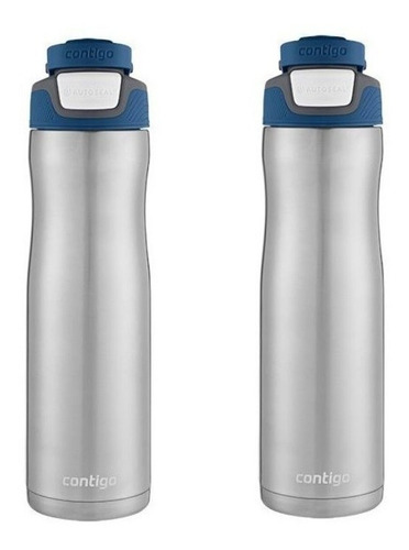 Kit 2 Squeeze Térmico Autoseal Contigo 710ml Aço Inox 