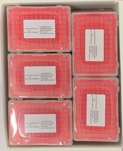 Puntas Hidrofóbicas De 10ul Con Filtro - Caja Con 960 Piezas