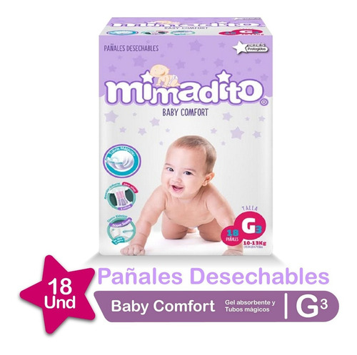 Pañales Desechables Baby Comfort Talla G Mimadito 