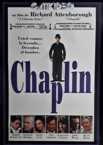Chaplin - Robert Downey Jr. Afiche Original Gativideo 1992 