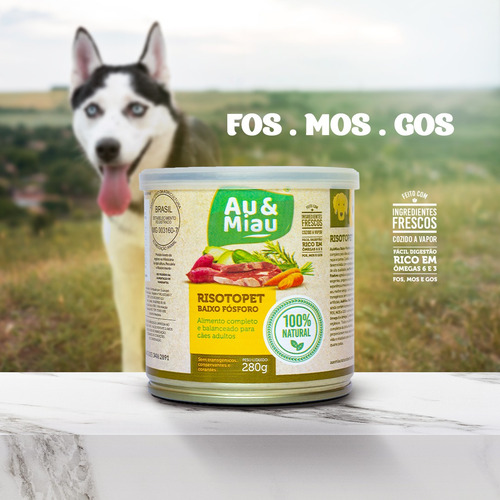 Ração Úmida Au&miau Risotopet Baixo Fósforo (cães)