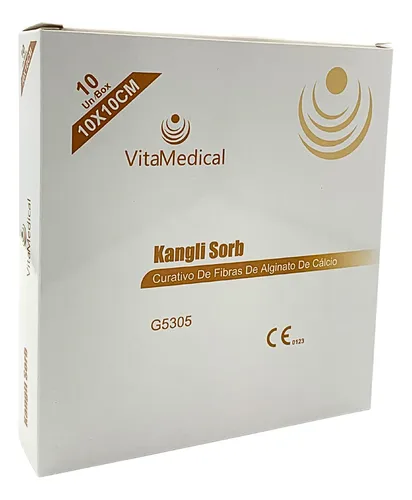 Kangli Sorb Curativo Alginato De Cálcio 10x10 - 10 Unidades Vitam...