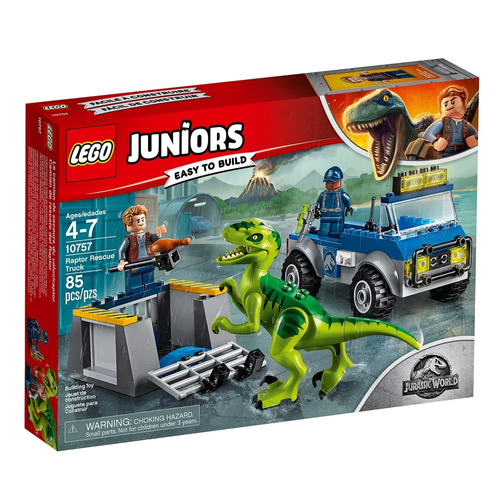 Lego Juniors - Jurassic World - Caminhao De Resgate De Rapto
