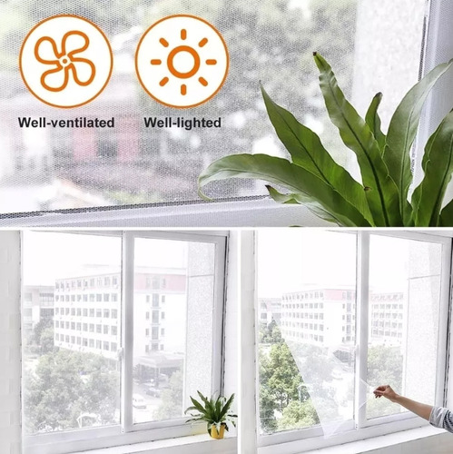Pack X5 Malla Antimosquito Ventana 130x150 Hogar Mosquiteros