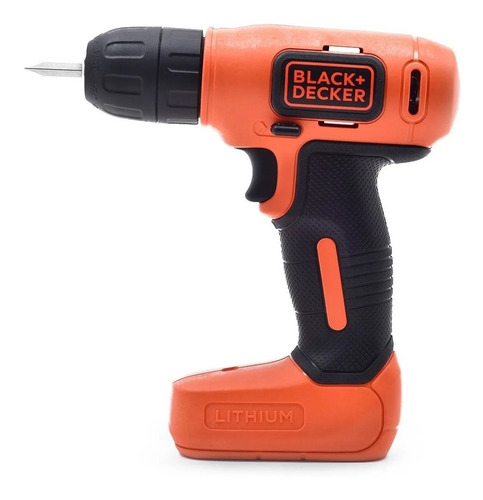 Imagen 3 de 5 de Taladro atornillador inalámbrico de 10mm Black+Decker LD008 8V + accesorios