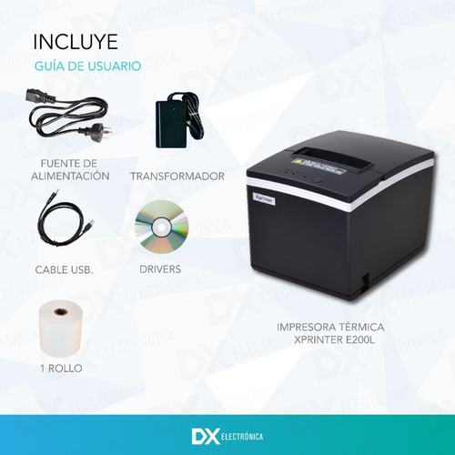 Imagen 5 de 9 de Impresora Termica Xprinter Tickets Usb 80mm Comandera *