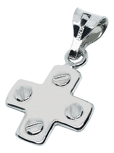 Imagen 2 de 4 de Cruz Dije Atornillada Plata 925