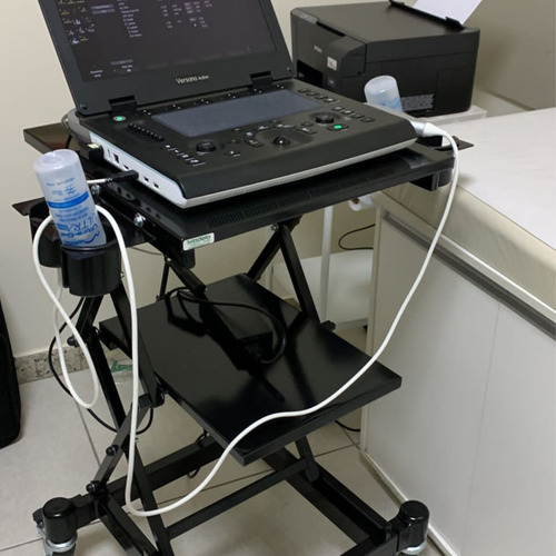 Carrinho Rack Mesa Auxiliar Para Ultrassom Portatil Seguro