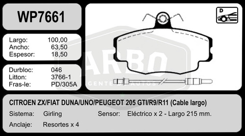 Pastilla Freno P/ Renault Clio Express Fuego Scenic 