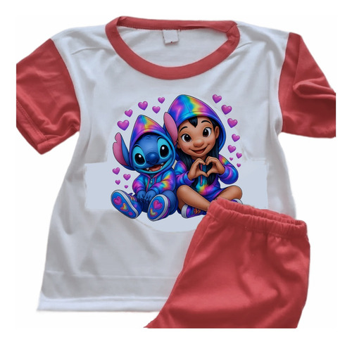 Pijamas Lilo Y Stich Impresas Sublimadas Infantiles - 6864