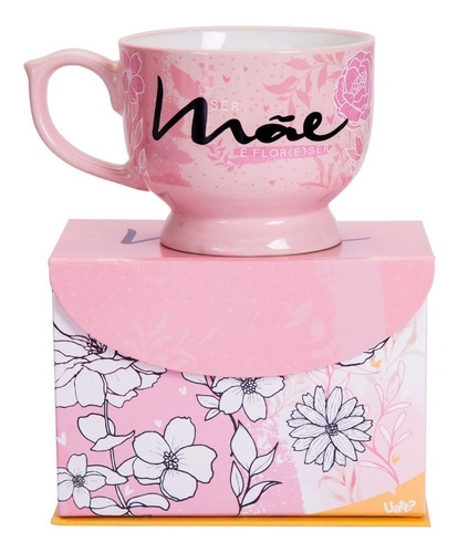Imagem 1 de 2 de Caneca Com Caixinha Mãe Florescer Uatt - Dia Das Mães