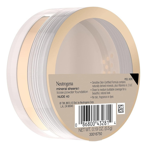 Neutrogena Mineral Sheers Polvo Base Maquillaje Mineral 5.5g