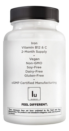 Suplemento Amen Ultra Iron + de cobre, folato, vitamina C y VI