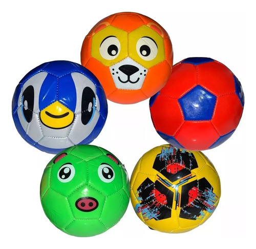 5 Mini Balones De Fútbol Soccer Económicos No.2 Para Niñ@s