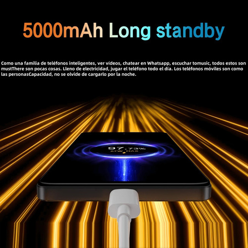 Dual Sim I15 Pro Max, 2025 Último Y Más Caliente 5g Wifi Batería De Larga Duración 6.74 Teléfono De Pantalla Grande Android 13 Smartphone 16 Gb+512 Gb Blanco